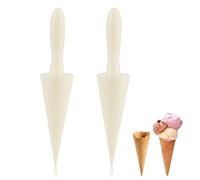 Moldes de conos de helado de 2 piezas, herramienta de cocina de cocina DIY de cono de rodillo Pizzelle