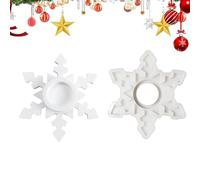 Moldes de copos de nieve de silicona, molde de resina para copos de nieve, Molde de recipiente de vela de invierno, Molde de resina para soporte de candelabro, molde para velas de té