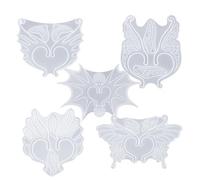 Moldes de cristal epoxi para joyas, colgantes, decoración de cola de ala, molde de silicona irregular combinado
