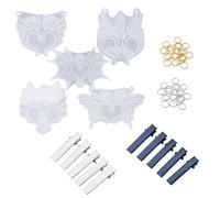 Moldes de cristal epoxi para joyas, colgantes, decoración de cola de ala, molde de silicona irregular combinado