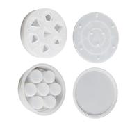 Moldes de dados de 7 formas, forma de filete, cuadrados, triangulares, llavero, moldes de silicona para juegos digitales, molde de resina epoxi de cristal