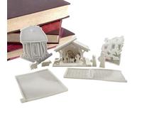 Moldes de de arcilla de belén, juego de moldes de decoración de belén de Navidad, moldes de decoración de belén, molde de decoración de escena de pesebre, molde de casa católica de la familia