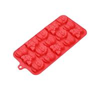 Moldes de de Navidad, bandeja antiadherente de 15 cavidades, moldes de silicona resistentes al calor, para manualidades de arcilla, postre, gelatina, jabón, vela, gelatina