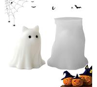 Moldes de Fantasma para la Fabricación de Velas | Molde de Silicona de Fantasma para Fondant,Creación de Decoración de Casa Encantada Espeluznante y Linda para Pasteles, Arcilla, Chocolate, Jabón y Ce