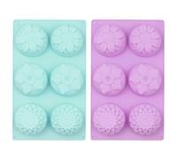 Moldes De Flores De 2 Piezas, Moldes De Silicona, Herramientas Para Hornear Diy, Se Pueden Utilizar Para Hacer Chocolates, Postres, Jabones Y Aromaterapia