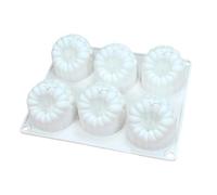 Moldes de frambuesa de 6 cavidades, bandeja de silicona para hornear, 23,3 x 16,2 cm, forma antiadherente de alimenticio, forma flexible para decoraciones de pasteles, mousse, chocolate