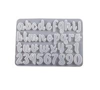 Moldes de fundición de resina, molde de silicona con forma de letra, llavero, pendiente, herramienta para hacer joyas, molde de resina para joyería