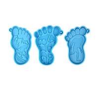 Moldes de fundición para joyas, colgante de pie, moldes de resina de silicona, molde de hierro epoxi, llavero, fabricación de joyas, manualidades, herramientas, llaveros, molde de silicona con