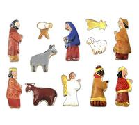 Moldes de Galletas de Repostería Belén de Navidad - Cortapastas Grandes de Hojalata para Niños - Set de Cortadores de Galletas Navideños - Juego de 12 Unidades