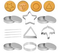 Moldes De Galletas Para El Juego Coreano: Cortador De Galletas De Acero Inoxidable Juego De AzúCar De Calamar Kit - Paraguas TriáNgulo Estrella Redondo Moldes Para Hornear Para Juego De Fiesta
