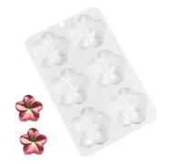 Moldes de gelatina de silicona,Moldes para flores de silicona - Molde para flores Molde para gelatina de 6 cavidades,Molde para cake pop, molde de mantequilla para Navidad, Halloween, fiestas de
