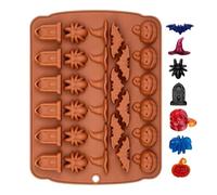 Moldes de Halloween, molde de caramelo cráneo, moldes de silicona reutilizables antiadherente, fácil desmoldeo para caramelos de chocolate jaleas de confitería creaciones Halloween