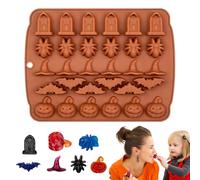 Moldes de Halloween | Molde de caramelo cráneo,Moldes de silicona reutilizables antiadherentes fácil desmoldeo para caramelos Chocolate Jaleas Confitería Creaciones Halloween