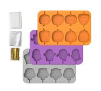 Moldes de Halloween para hornear - Creativas formas de piruletas de Halloween | Molde clásico para caramelos de Halloween | Moldes de silicona en forma de calabazas, fantasmas y búhos