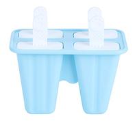Moldes de helado reutilizables DIY, accesorios de cocina azules para hacer helados caseros (4 palos)