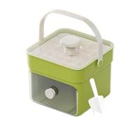 Moldes de hielo, bandeja para hacer hielo, mango y tapa, 5.98 x 5.59 x 5.08 pulgadas, herramienta reutilizable de doble capa, tipo prensa, accesorio de cocina para el hogar, bebidas al aire libre, té