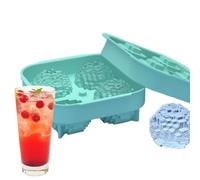 Moldes de hielo con forma de bola de golf para whisky - Silicona de fácil desmoldeo 4 formas de golf para congelador blando - Molde de bolas de hielo para cócteles, vodka, jugo, jalea, Chocol