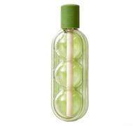 Moldes de hielo con popote integrado para jugos, batidos y yogur para congelar, hechos de silicona de grado alimenticio PP PET (verde)