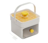 Moldes de hielo - Contenedores para hacer hielo con asa y tapa, herramienta de fabricación de prensa de doble capa, utensilios de cocina para bebidas, café, té, whisky, cócteles, al aire libre