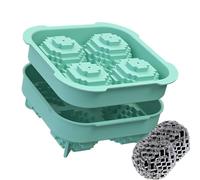 Moldes de hielo de pelota de golf para whisky, silicona suave, fácil de liberar en 4 formas de golf, molde de silicona para hielo, para cócteles, tequila, vodka, frutas, gelatina, chocolate