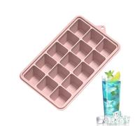 Moldes de Hielo de Silicona | 15 Celdas Con Tapa Fácil Desmoldeo | Cubiteras para Cócteles en Congelador,para Cóctel Whisky Café Chocolate Caramelo Gelatina Comida Hogar Apartamento