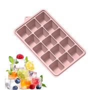 Moldes de Hielo de Silicona - 15 Compartimentos Con Tapa Desmolde Fácil Apto Alimentario - Cubiteras para Cócteles en Congelador - Whisky Café Agua Chocolate Gelatina Postres Bar Verano
