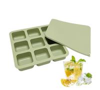 Moldes de hielo de silicona congelados, 9-Grid Ice Tray, Ice Molds With Lid, Large Ice Tray, Leak-Proof Ice Molds, Cocktail Tray, Holiday Ice Mold, Beverage Ice Tray, Coffee Ice Tray, Christmas Ice