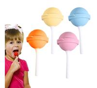 Moldes De Hielo De Silicona - Kit De Fabricación De Chupetes De Silicona Con Moldes Reutilizables - 4 Piezas Para Chocolate Fondant Snack Pastel Dulce Jalea Colorida