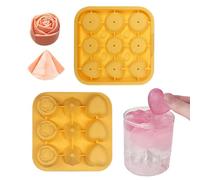 Moldes De Hielo Para Cócteles | Antiaderente Multiusos 9 Cavidades - Molde de corazones de hielo para bebidas | Para Vida Diaria Piscina Cocina Picnic Camping Bebidas Whisky Cócteles Refrescos Zumos L