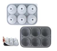 Moldes De Hielo Para Cócteles - Reutilizable Fácil Desmoldeo Béisbol 6 Compartimentos | Divertida Bandeja De Hielo Para Cóctel,Café Whisky Cerveza Día Del Padre Reunión Familiar