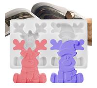 Moldes de jabón de Navidad - Moldes de resina hechos a mano con alce sentado | Molde de sentado - para bricolaje familiar, jabón, , azúcar, fondant, hornear, de invierno