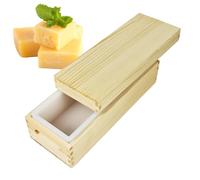 Moldes de jabón, moldes rectangulares de silicona con carcasa de madera y tapa, 1300 ml antiadherentes de fácil liberación para jabonería artesanal, pastelería y