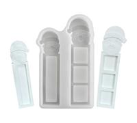 Moldes De Jabón Navidad Diseño Santa - Moldes De Dulces De Navidad,Soporte Moldeado Alimentos Para Chocolate Glaseado Decoraciones Culinarias Artesanía