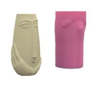 Moldes de jarrón para macetas, forma de cara humana, maceta, resina epoxi, soporte de almacenamiento para manualidades, molde de hormigón