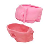 Moldes de jarrones de figura de cara humana, moldes de media cara para hacer jarrones de flores, macetas, jarrones, figuritas, moldes de resina, figuras humanas