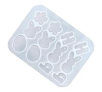 Moldes de joyería genéricos - Modelo DIY Pascua, diseño de Conejo Flor Huevo de Silicona - para Familia, Mujeres, Hombres y niñas, decoración