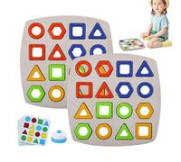 Moldes de juguete, juego de mesa de geometría, rompecabezas, con campanas, juguete a juego - para niños a partir de 3 años, niñas, adolescentes, dos jugadores, viajes, cumpleaños, preescolar, surtido