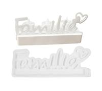 Moldes de Letras Inspiradoras de Alemania, 2,95 x 7,48 en Family Mould, Portable Smooth Customizable, Home Decor for Birthdays, Easter, Mother's Day