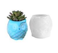Moldes de macetas de silicona, molde de maceta de silicona | Moldes de fundición para jardineras de hormigón - Moldes para candelabros para hormigón, Molde de plantador de concha de búho de peces