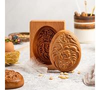 Moldes de madera para galletas, sellos de galletas de madera para hornear, regalo de huevos de Pascua, moldes de galletas Springerle