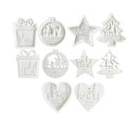 Moldes de Navidad - 5 piezas de fácil liberación lindo árbol corazón