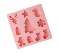 Moldes de Navidad de temporada, moldes de silicona ligeros | Moldes de silicona de 15 x 15 cm para postres, molde flexible para vacaciones, herramientas y accesorios para hornear, moldes para hornear