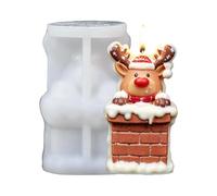 Moldes De Navidad Fácil Desmoldeo Chimenea Y Reno Suministros Manualidades