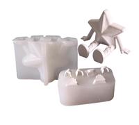 Moldes De Navidad Para Velas, Moldes De Resina De Fundición Navidad, Festiva Temporada Artesanía Moldes Para Masa De Polímero Epoxi Fundición Terapia