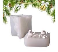 Moldes De Navidad Para Velas, Moldes De Resina De Fundición Navidad, Temporada Artesanía Moldes Para De Polímero Epoxi Fundición Terapia