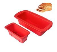 Moldes de pan de silicona antiadherente y resistente al calor, en tamaños pequeños y grandes, perfectos para pan de carne y brownies