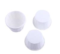 Moldes de Papel para Magdalenas, 100 Piezas Mini Estuches para Muffins, Vasos de Papel para Hornear para Magdalenas/Chocolates/Mollete, para Fiestas, Celebraciones, Boda, Cumpleaños (Blanco Puro)