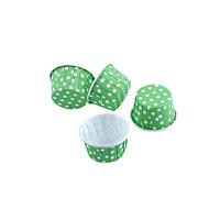 Moldes de Papel para Magdalenas, Haofy 100 Piezas Mini Estuches para Muffins, Vasos de Papel para Hornear para Magdalenas/Chocolates/Mollete, para Fiestas, Celebraciones, Boda, Cumpleaños (Verde)