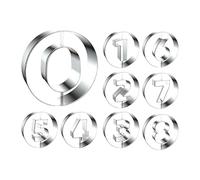 Moldes de para hornear, molde de rosquilla - Pan de bagel de acero inoxidable 0-8 Tema número | Molde de dona de pastelería antiadherente, utensilios de cocina para galletas, panqueques