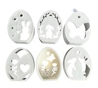 Moldes de Pascua de epoxi, moldes de Pascua de silicona,Soporte de luz de ambiente de huevo, molde de silicona de 6 cavidades | Moldes ornamentales de Pascua, molde de arcilla de hormigón de moldeo d